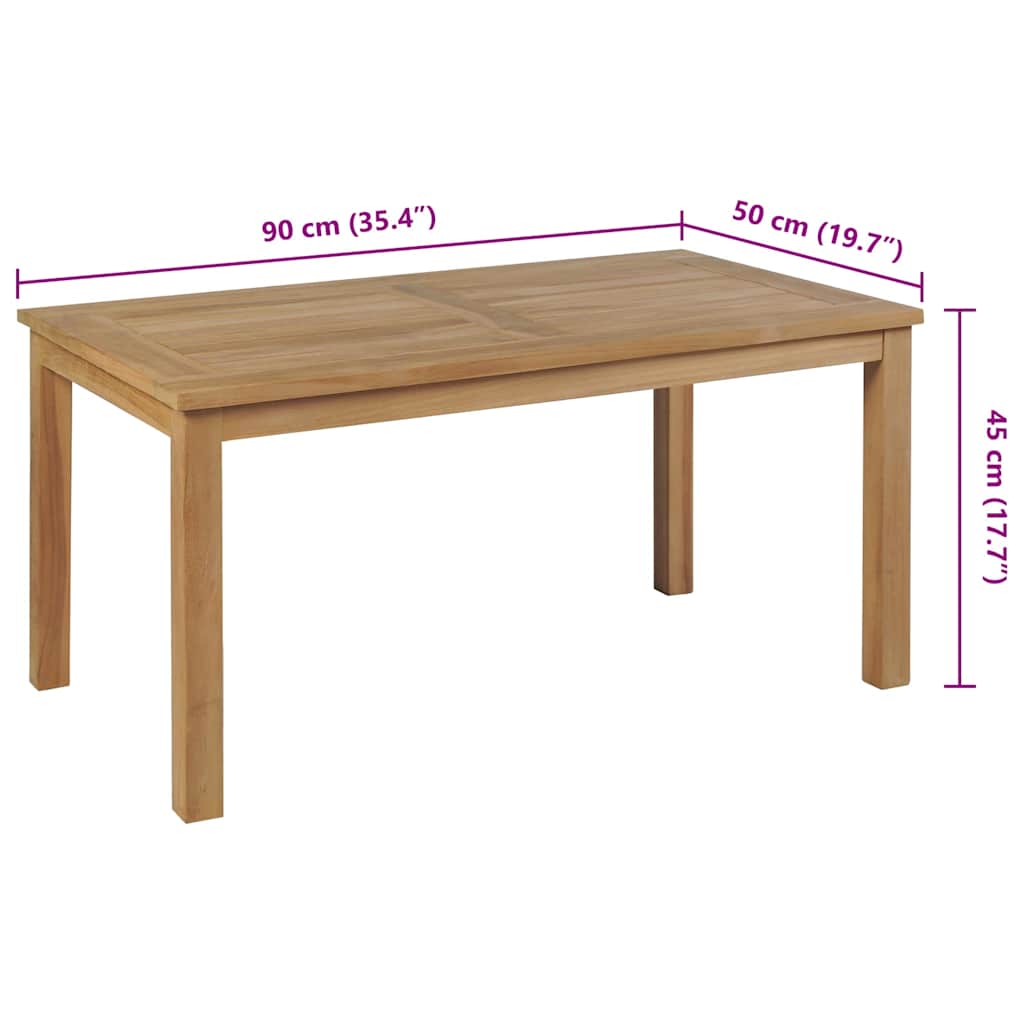 sofabord 90x50x45 cm teaktræ