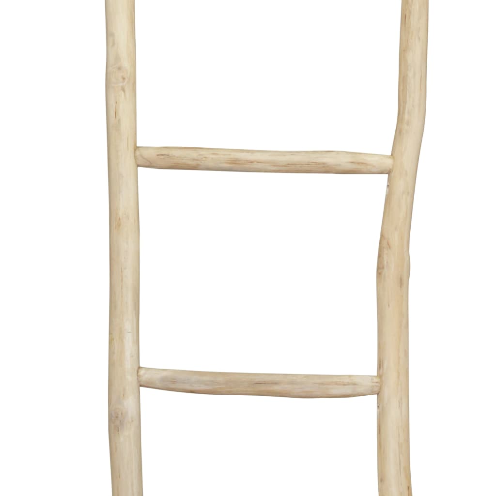 håndklædestige med 5 trin teak 45 x 150 cm naturfarvet