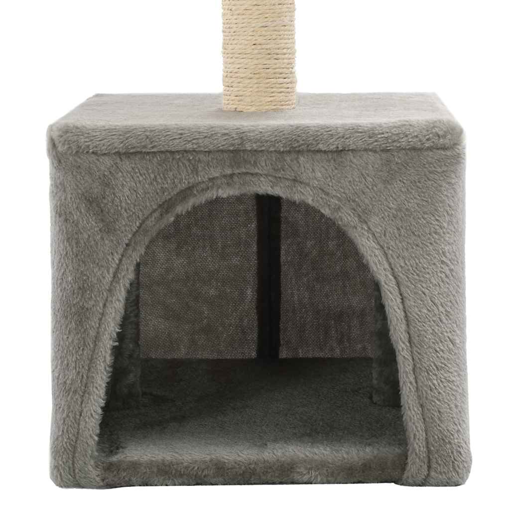 kradsetræ til katte med sisal-kradsestolper 55 cm grå