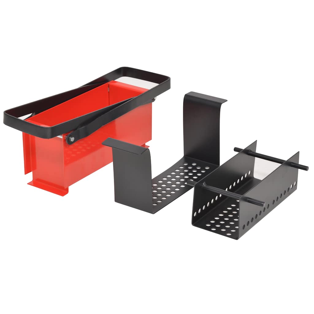 briketpresser til papir 34x14x14 cm sort og rød