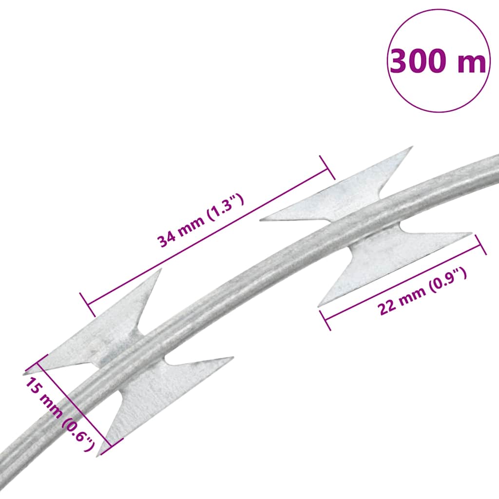 pigtråd 300 m galvaniseret stål