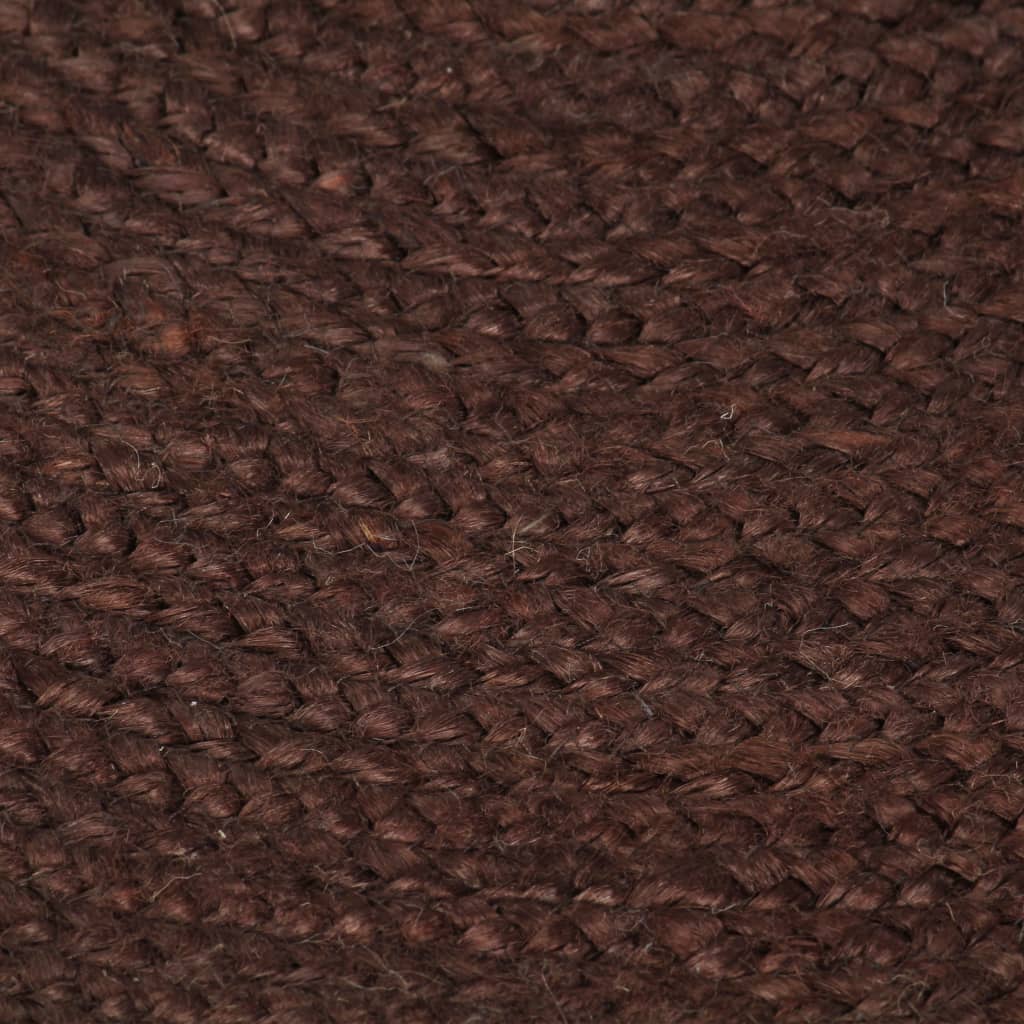 håndlavet tæppe jute rund 90 cm brun
