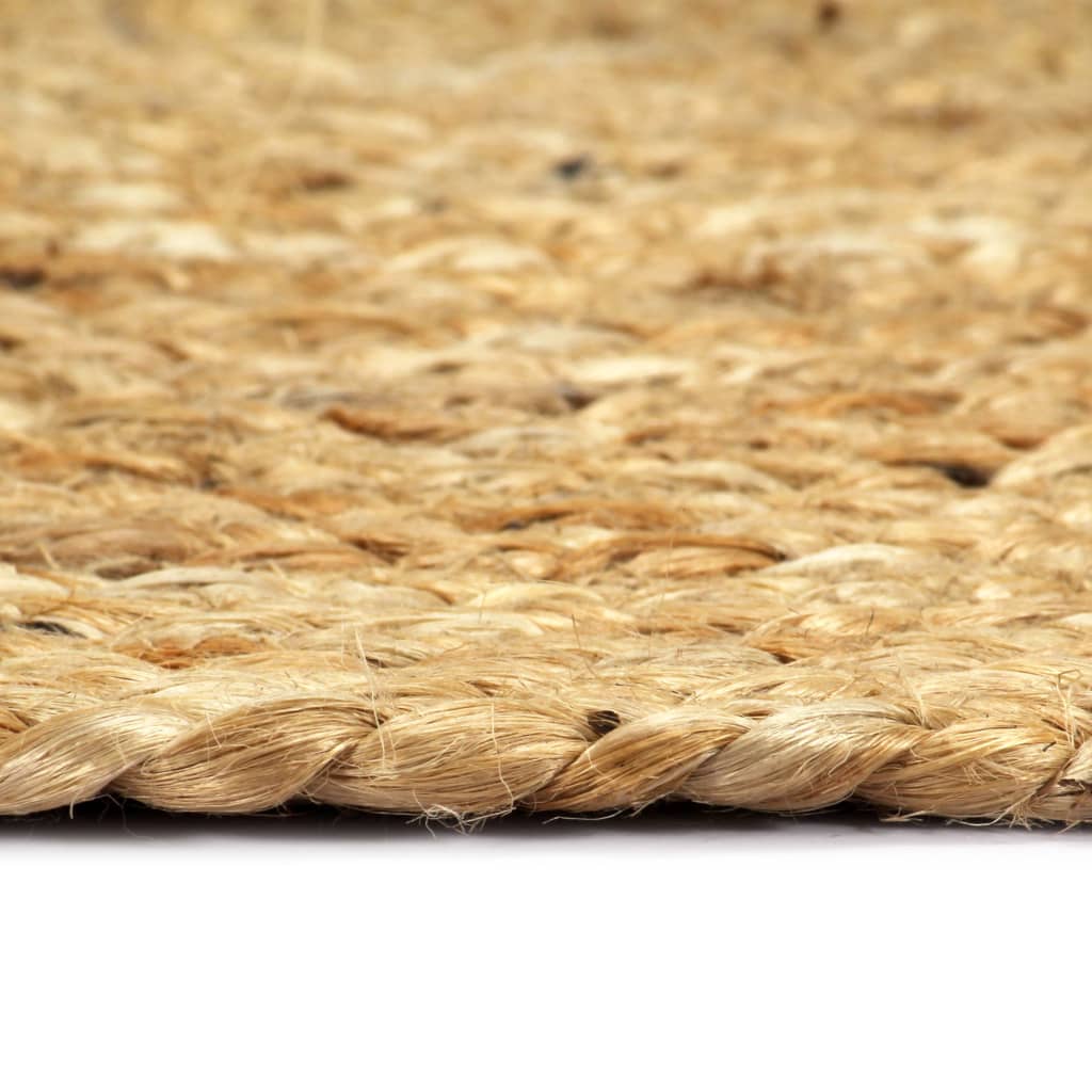 dækkeservietter 6 stk. rund 38 cm jute naturfarvet