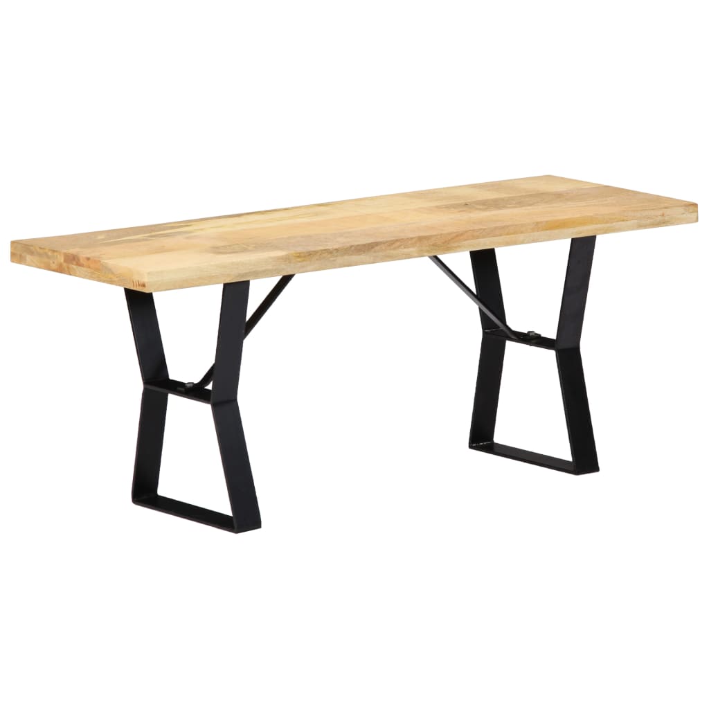 bænk i massivt mangotræ 110 cm