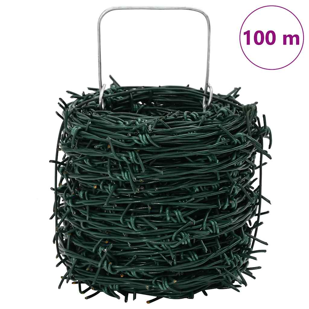 Pigtrådshegn 100 m grøn