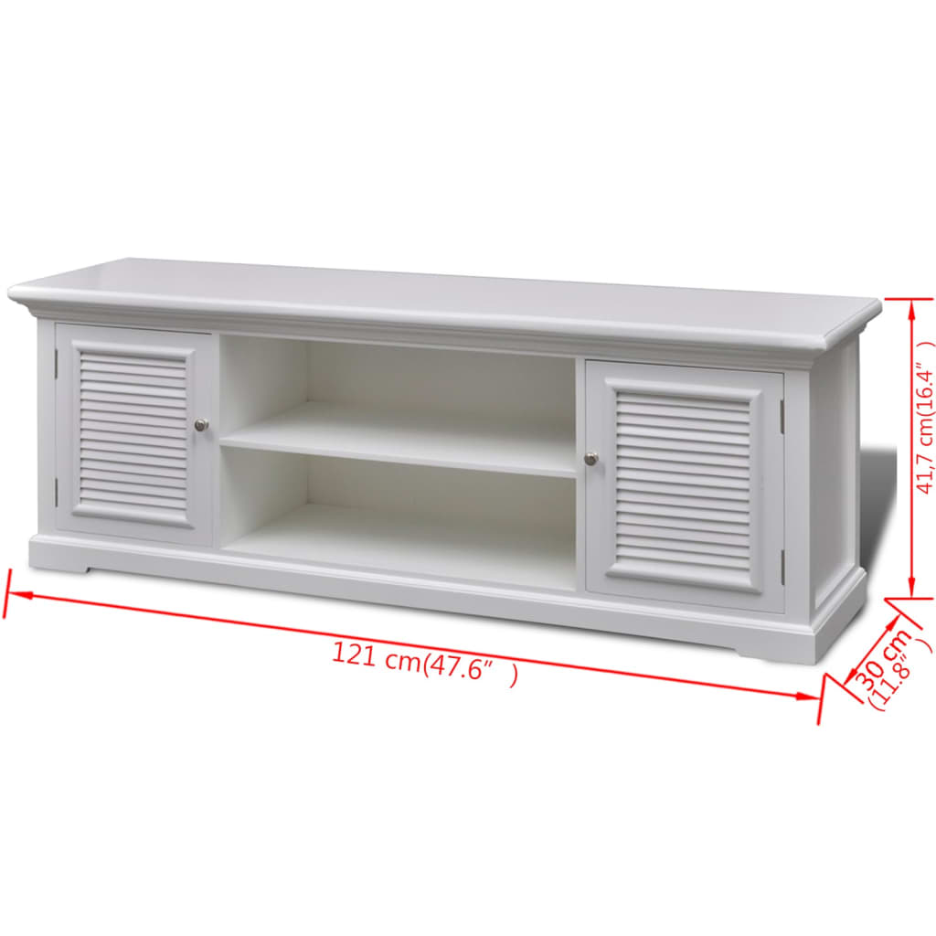 tv-bord træ hvid