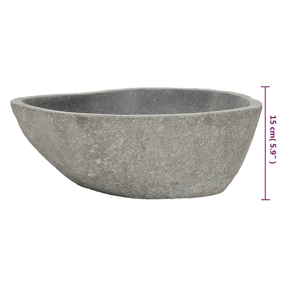 håndvask (37-46)x(29-36) cm oval flodsten