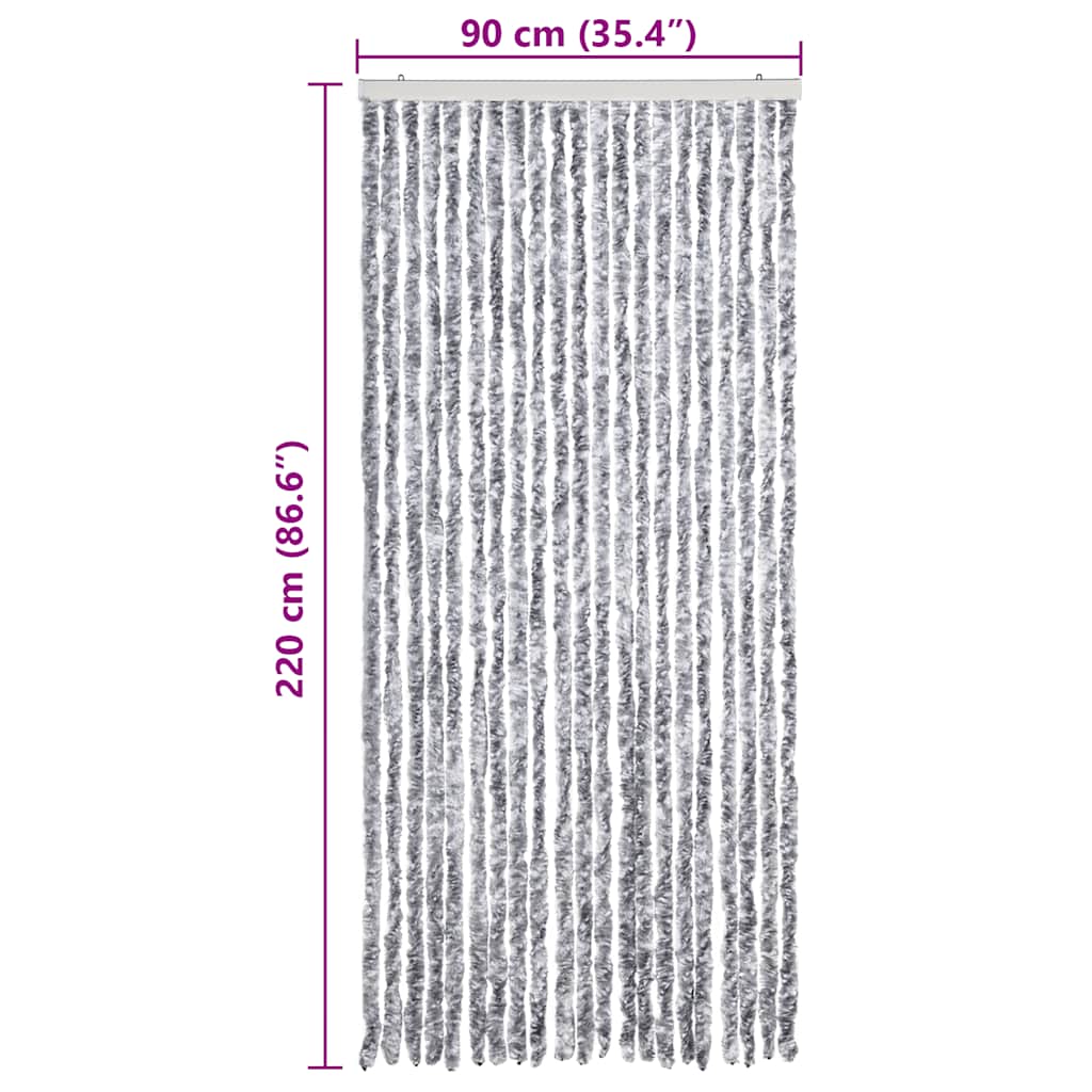 insektgardin 90 x 220 cm hvid og grå