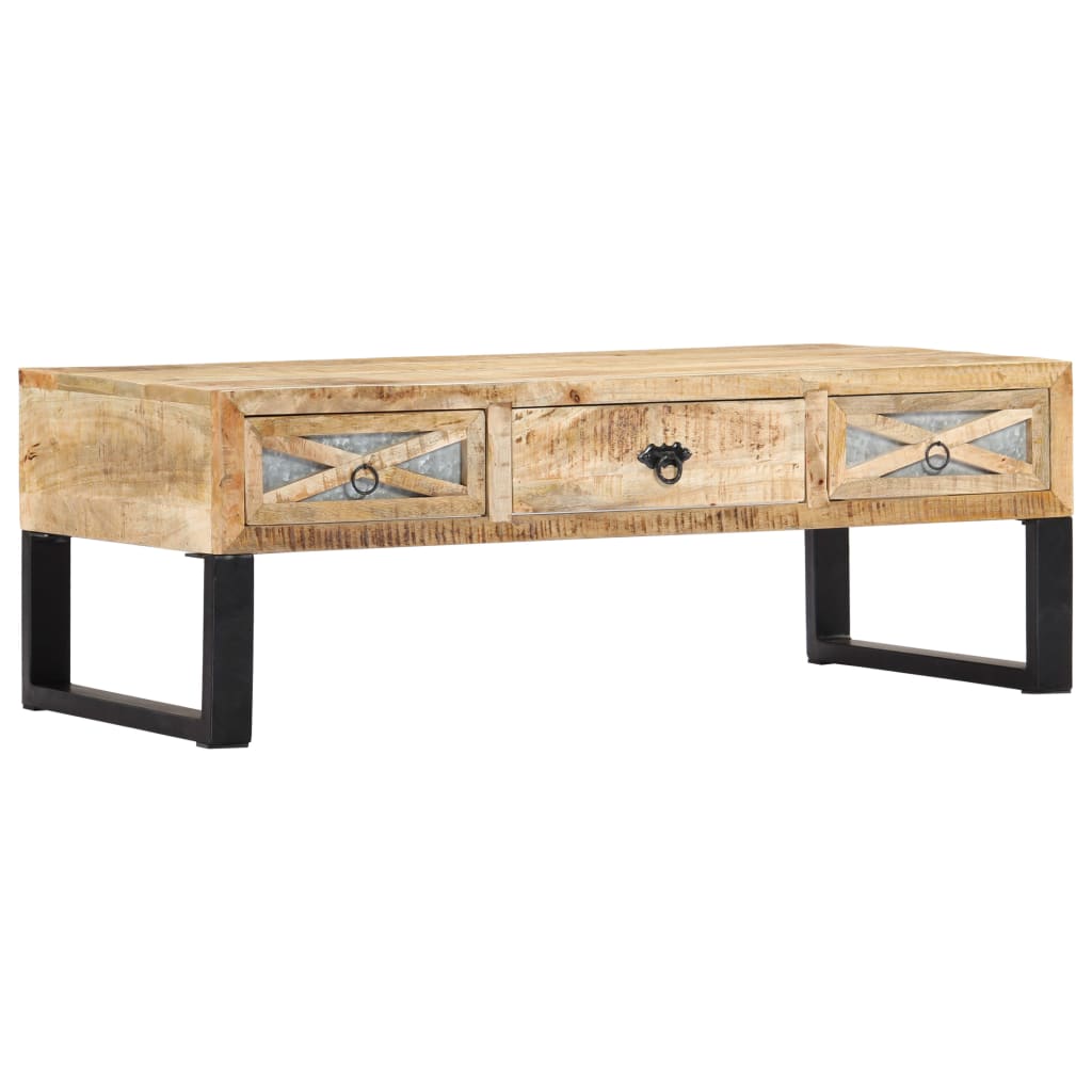 sofabord 110 x 50 x 38 cm massivt mangotræ