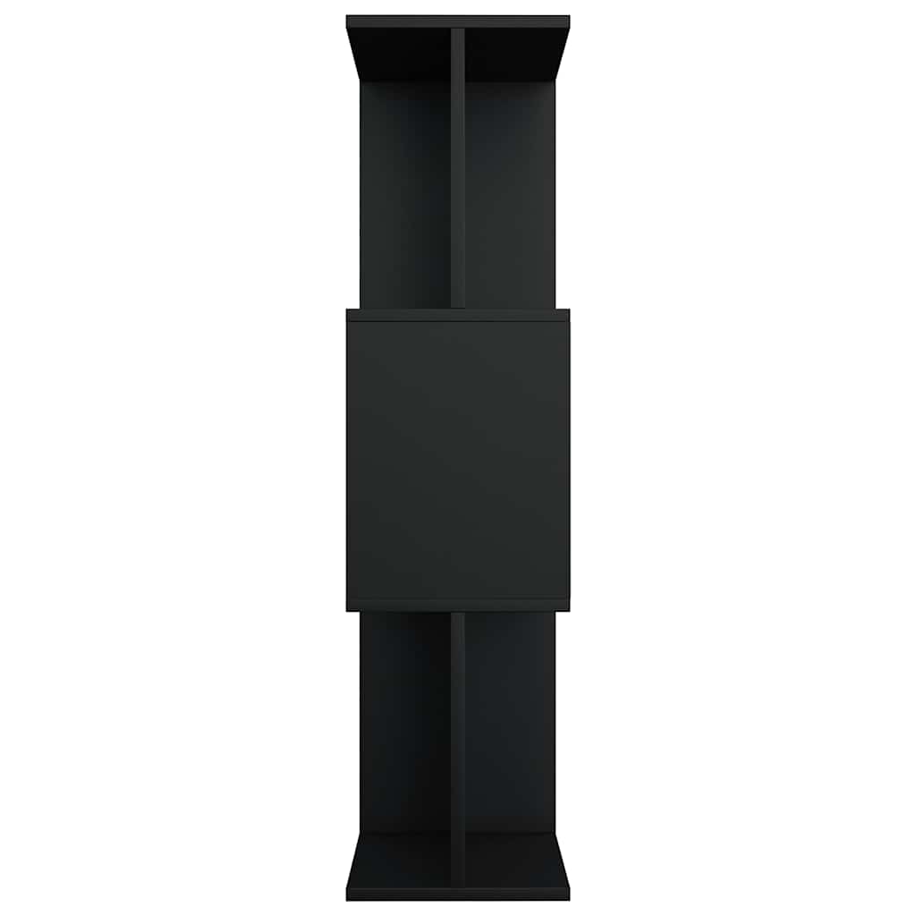 bogreol/rumdeler 80x24x96 cm konstrueret træ sort