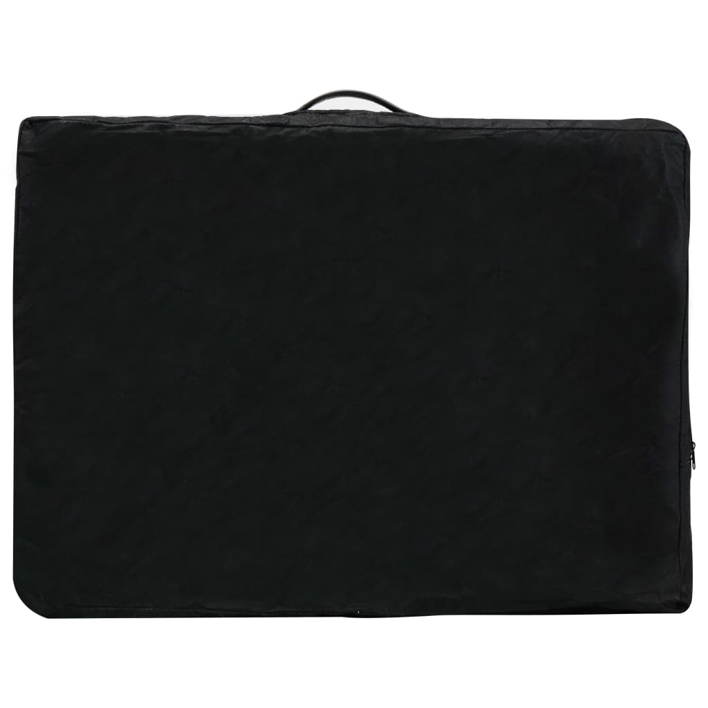 massagebord med 3 zoner træstel 186x68 cm antracitgrå