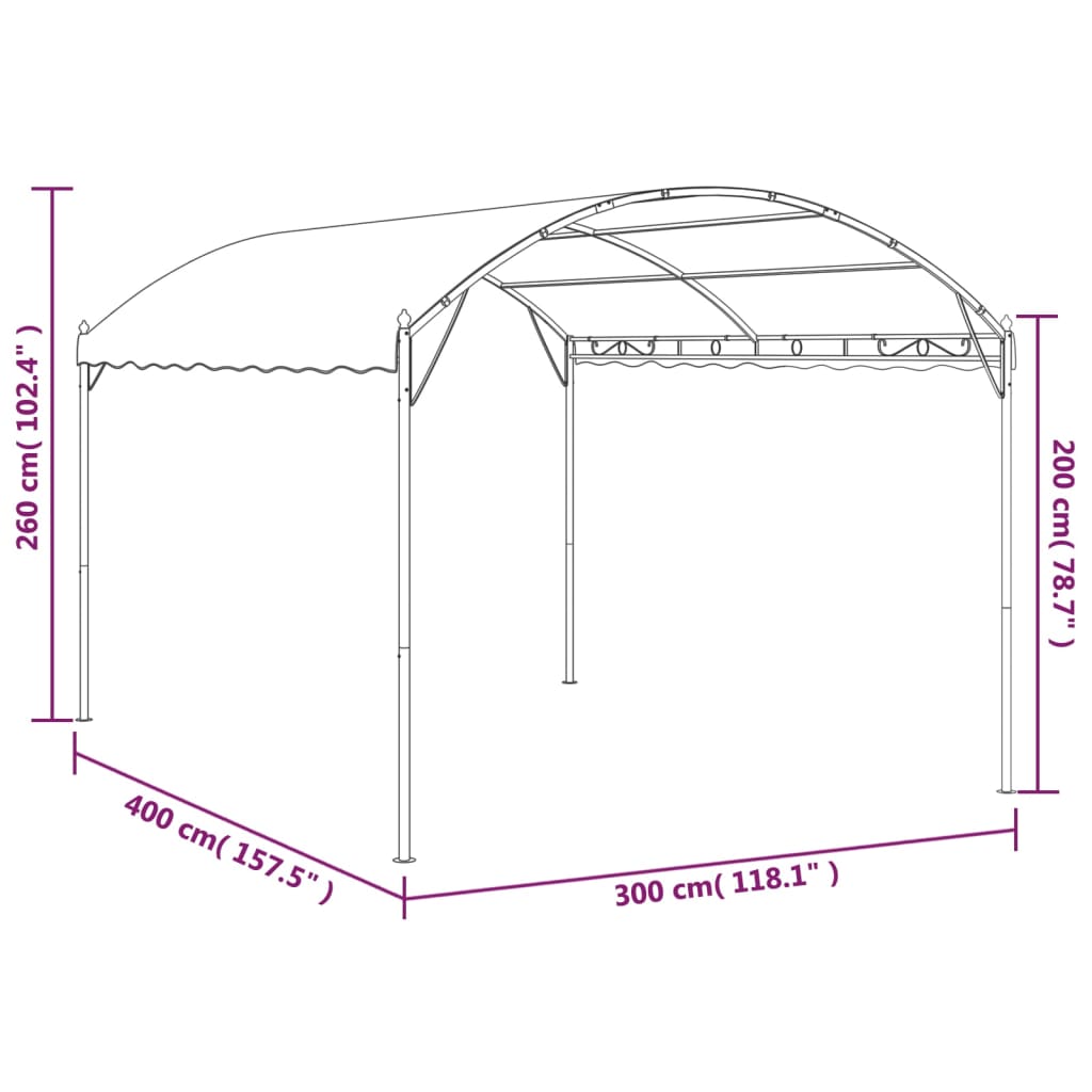 pavillon stof cremefarvet