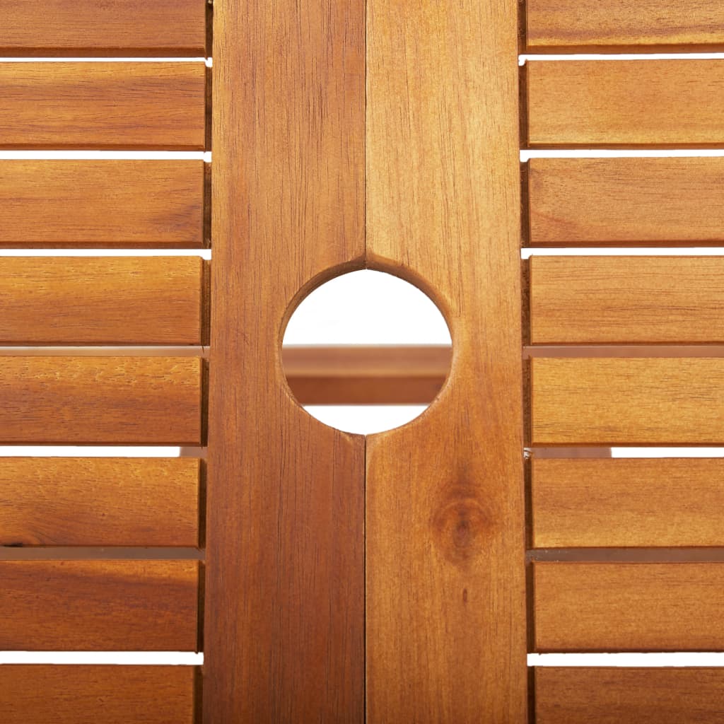 foldbart havebord 90 x 75 cm massivt akacietræ
