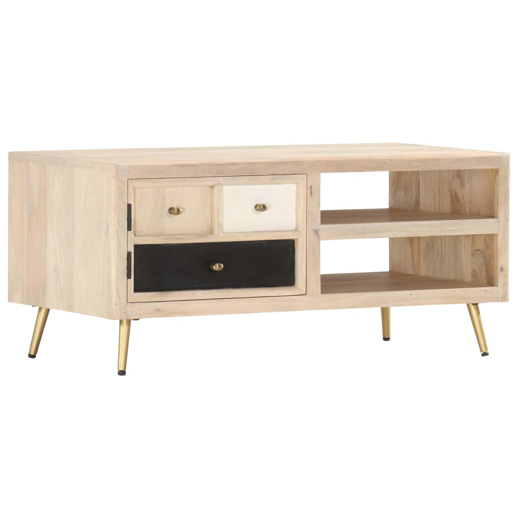 sofabord 90 x 45 x 40 cm massivt mangotræ