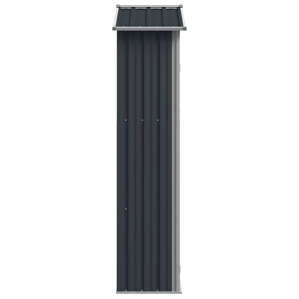 haveskur 116x45x175 cm galvaniseret stål antracitgrå