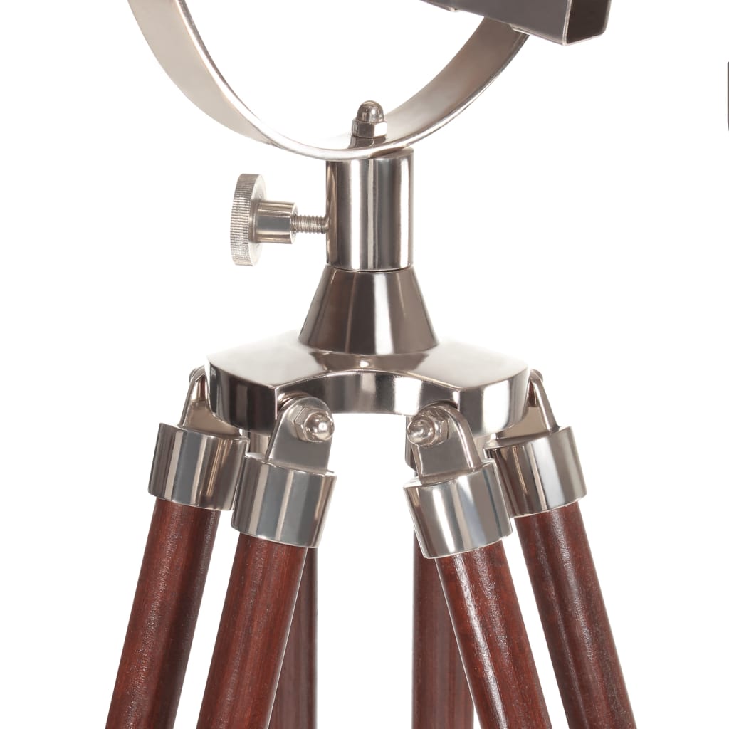 gulvlampe med trefod 180 cm massivt mangotræ