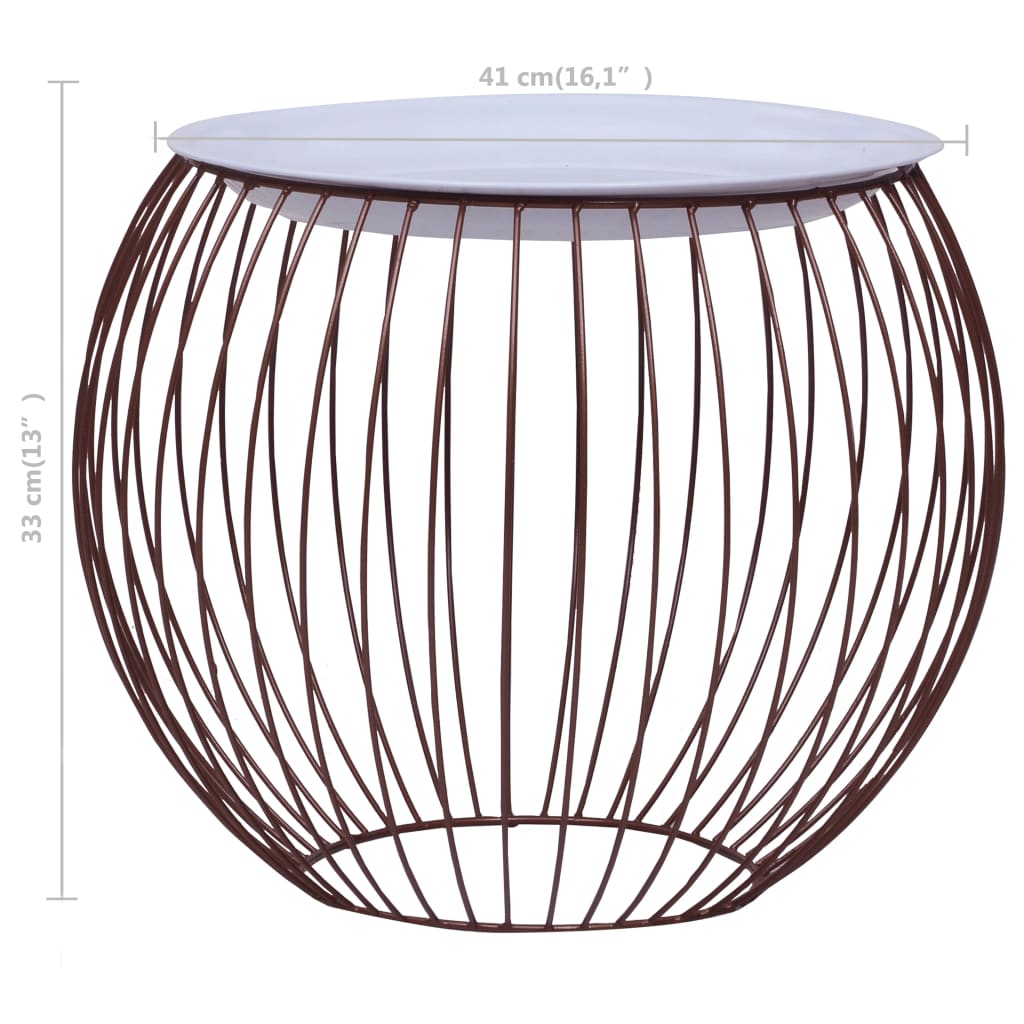 sofabord Ø 41 cm guldfarvet