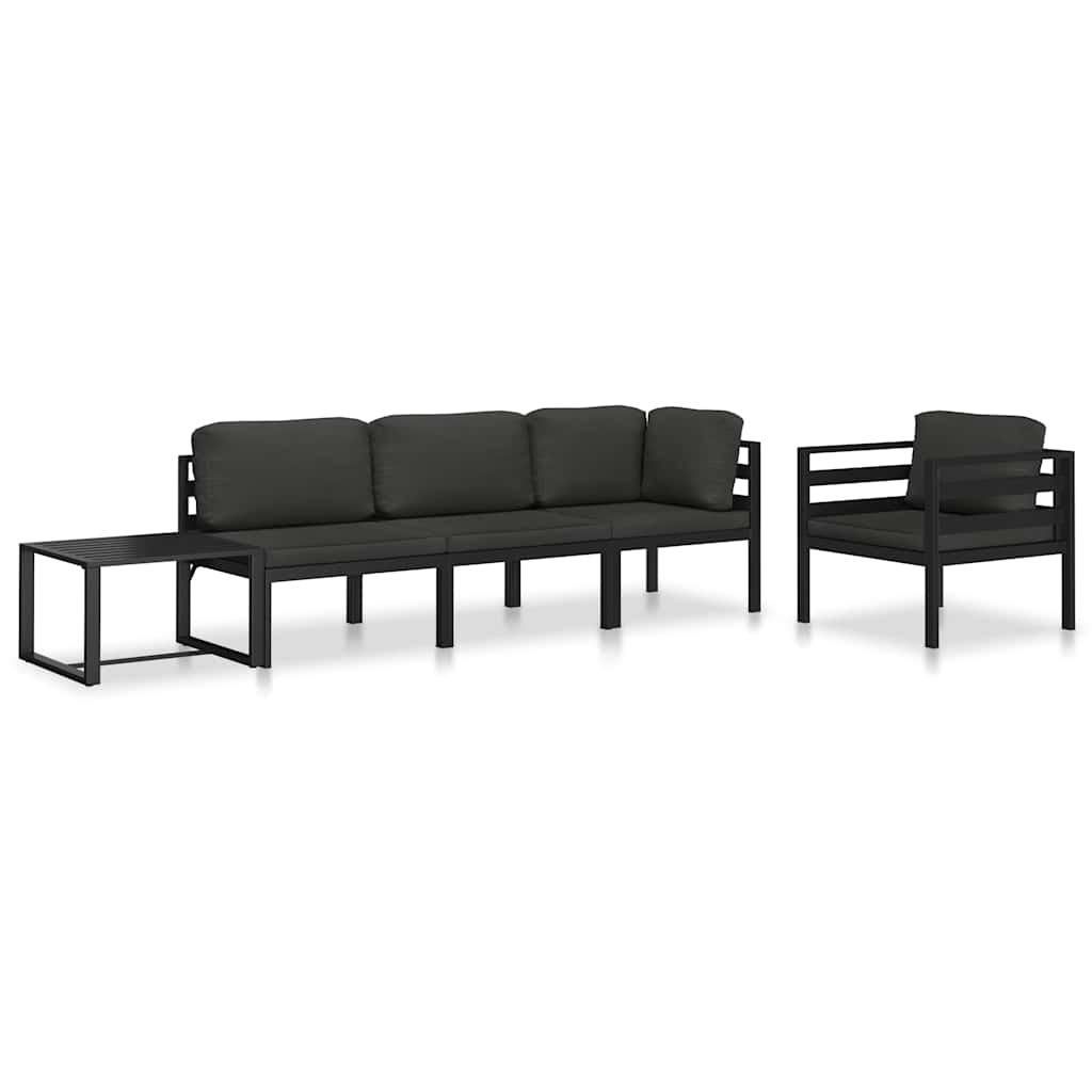sofabord aluminium antracitgrå