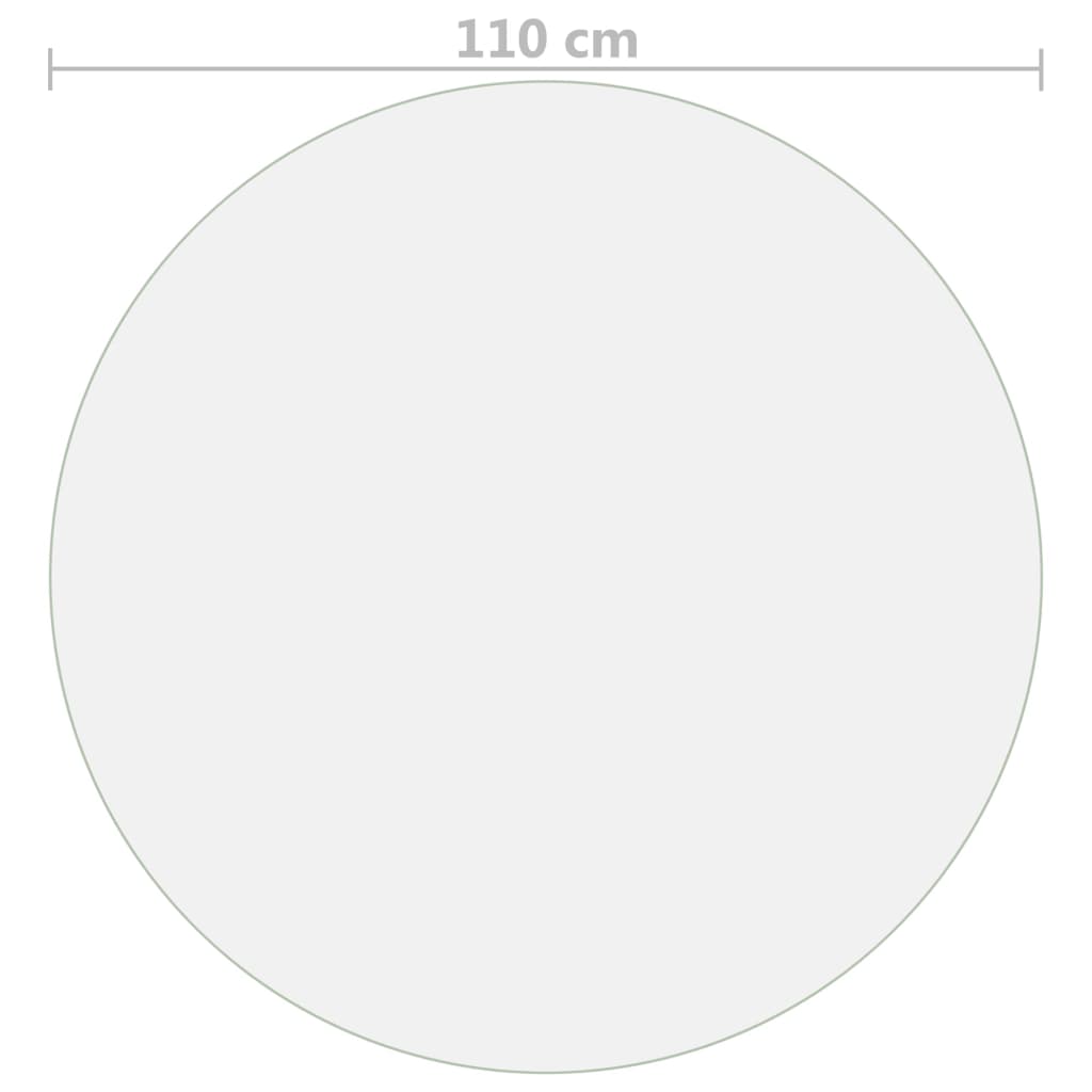 bordbeskytter Ø 110 cm 1,6 mm PVC transparent