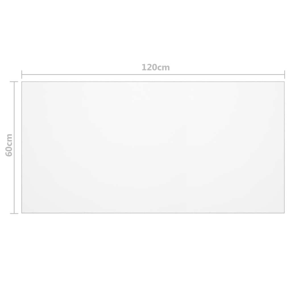 bordbeskytter 120x60 cm 1,6 mm PVC transparent