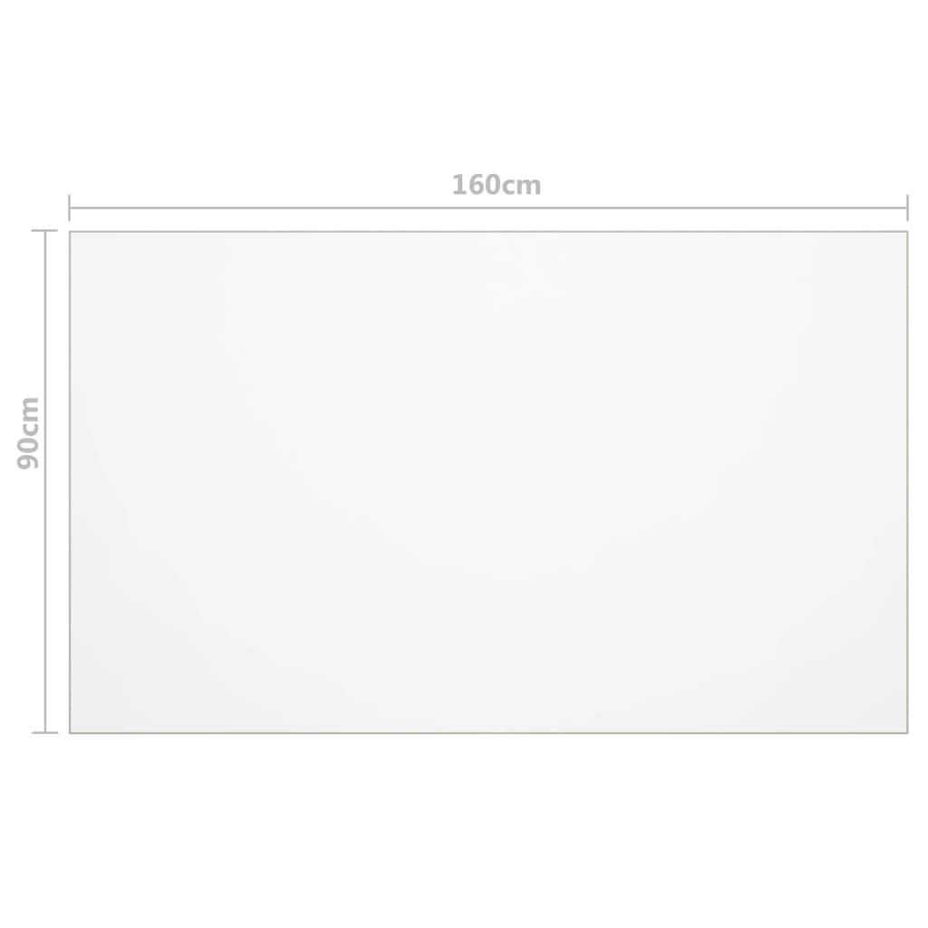 bordbeskytter 160x90 cm 1,6 mm PVC transparent