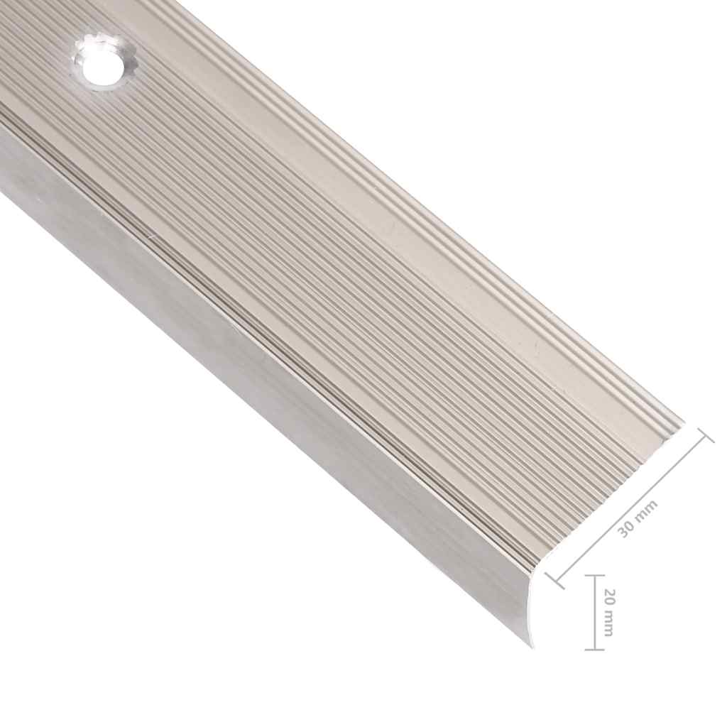 trappelister 15 stk. L-facon 100 cm aluminium champagnefarvet