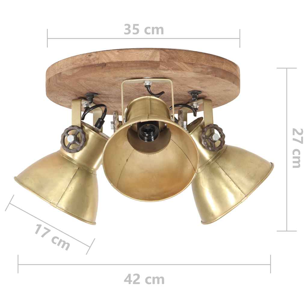 industriel loftlampe 25 W 42x27 cm E27 messingfarvet