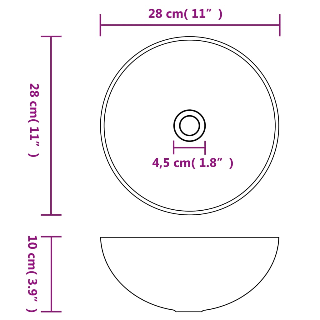 keramisk håndvask til badeværelse rund mørkegrøn