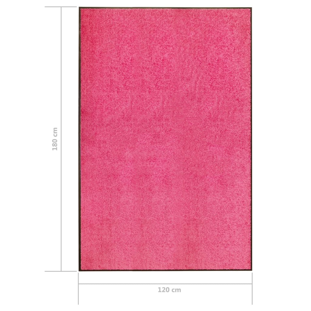 vaskbar dørmåtte 120x180 cm pink