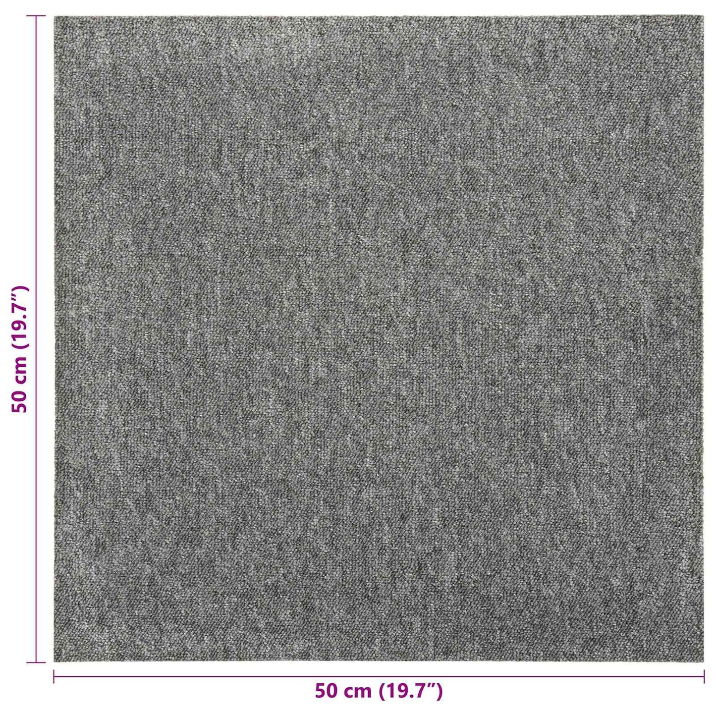 Tæppe 20 pcs Grå 50 x 50 cm 100% Polypropylen