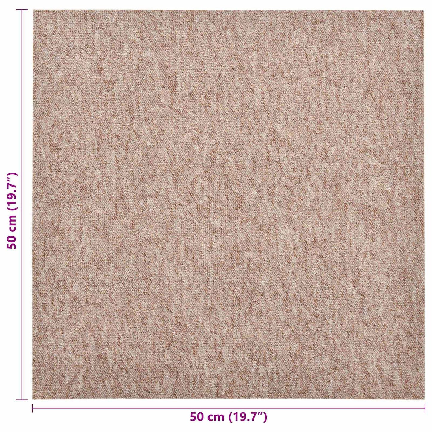 Tæppe 20 pcs Beige 50 x 50 cm 100% Polypropylen