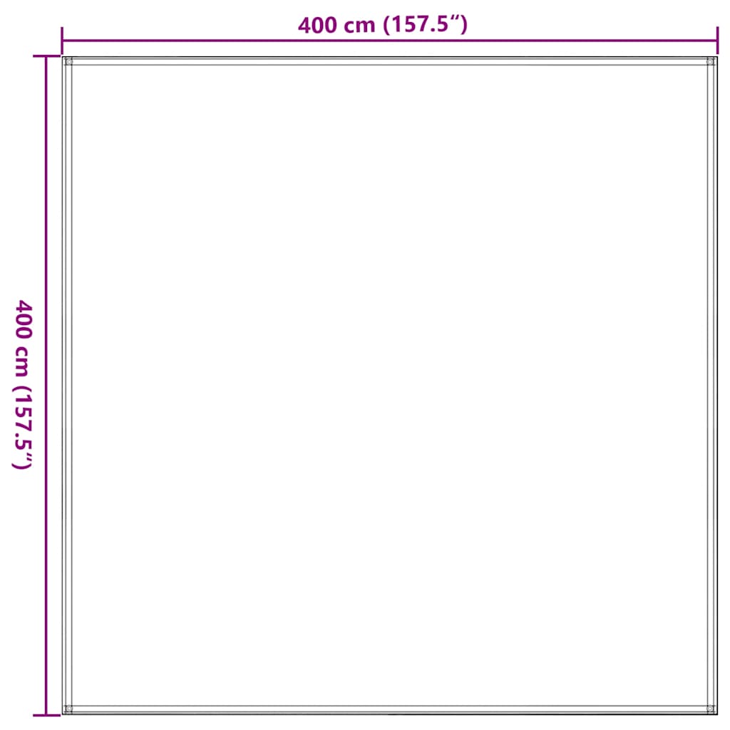 telttæppe 400x400 cm HDPE sort