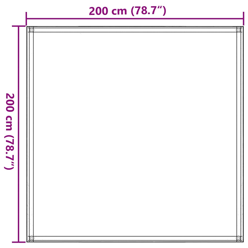 telttæppe 200x200 cm brun