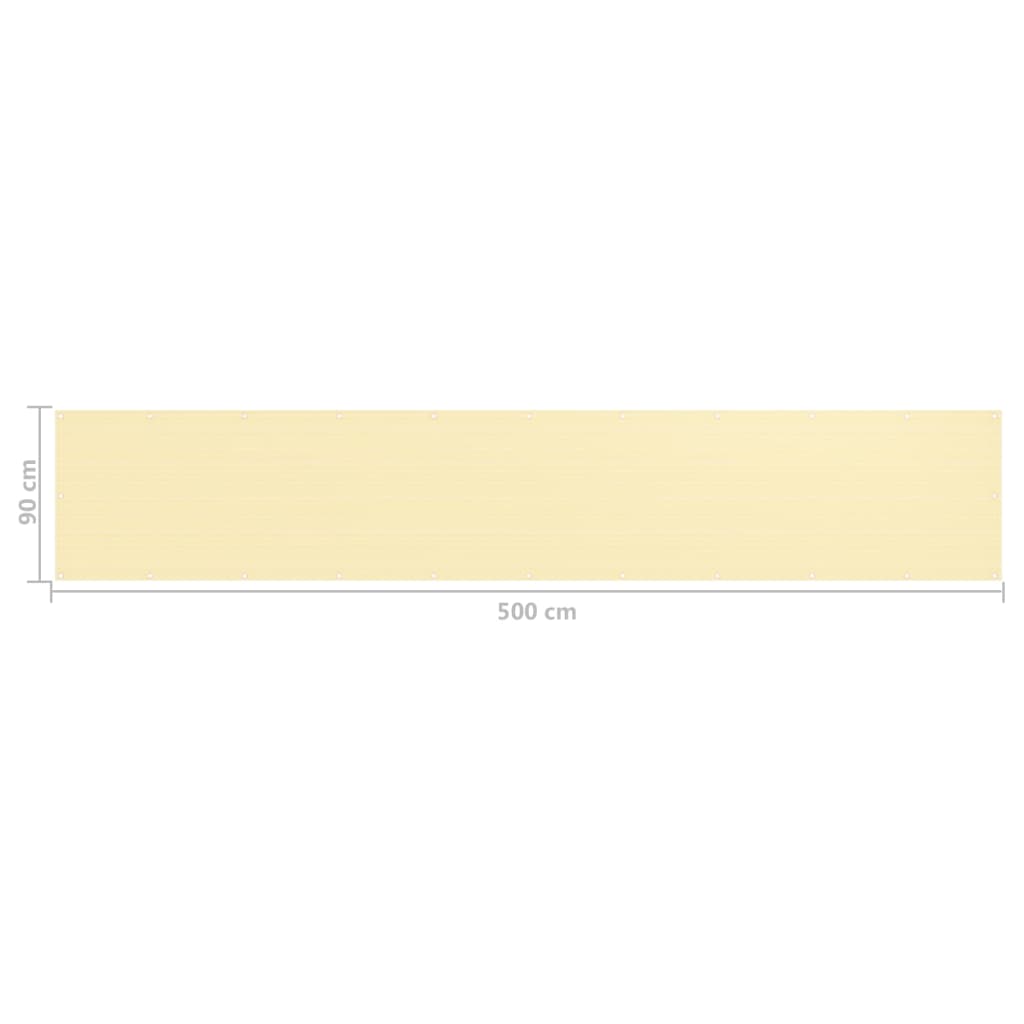 altanafskærmning 90x500 cm HDPE beige