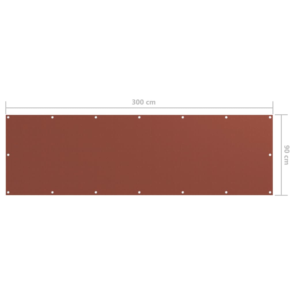 altanafskærmning 90x300 cm oxfordstof terrakotta