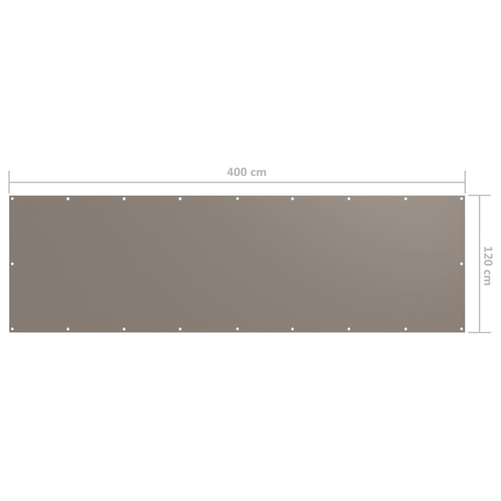 altanafskærmning 120x400 cm oxfordstof gråbrun