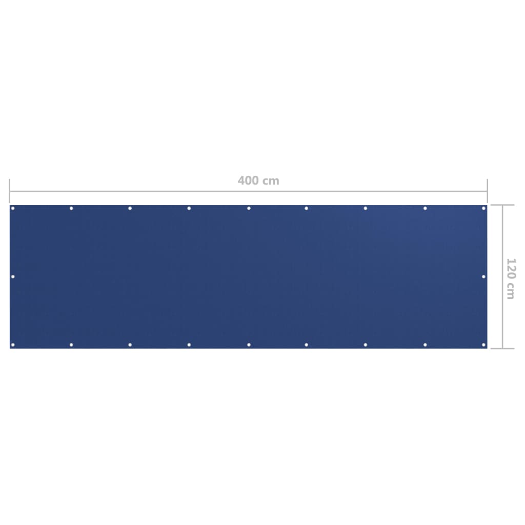 altanafskærmning 120x400 cm oxfordstof blå