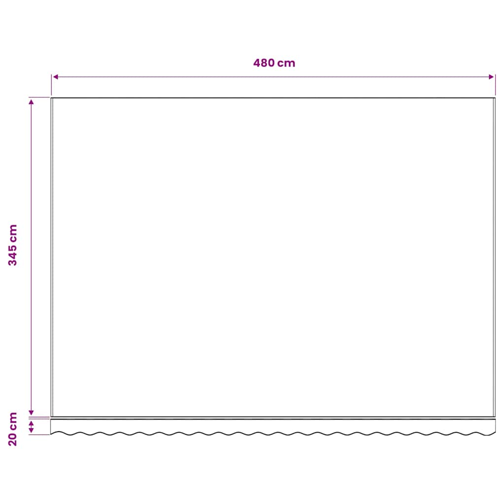 udskiftningsdug til markise 500x350 cm polyester cremefarvet