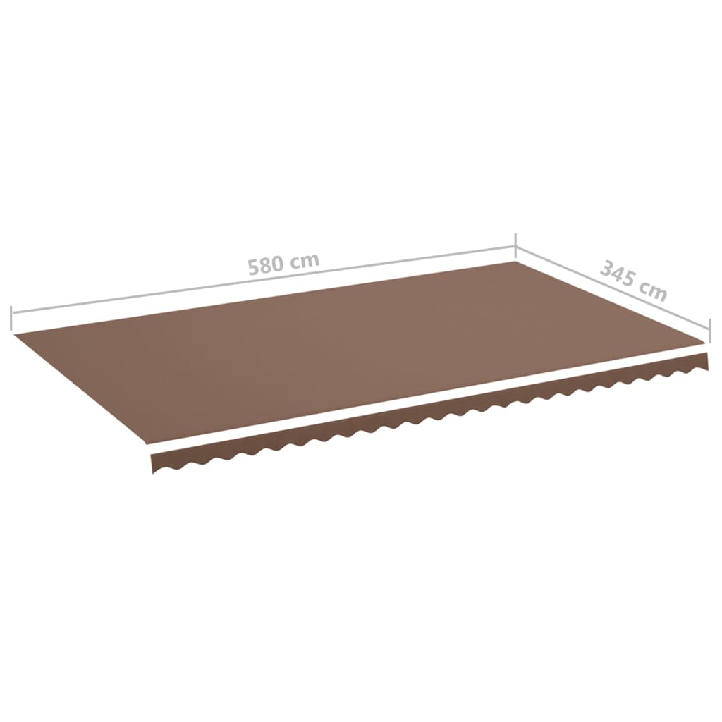 udskiftningsdug til markise 6x3,5 m polyester brun