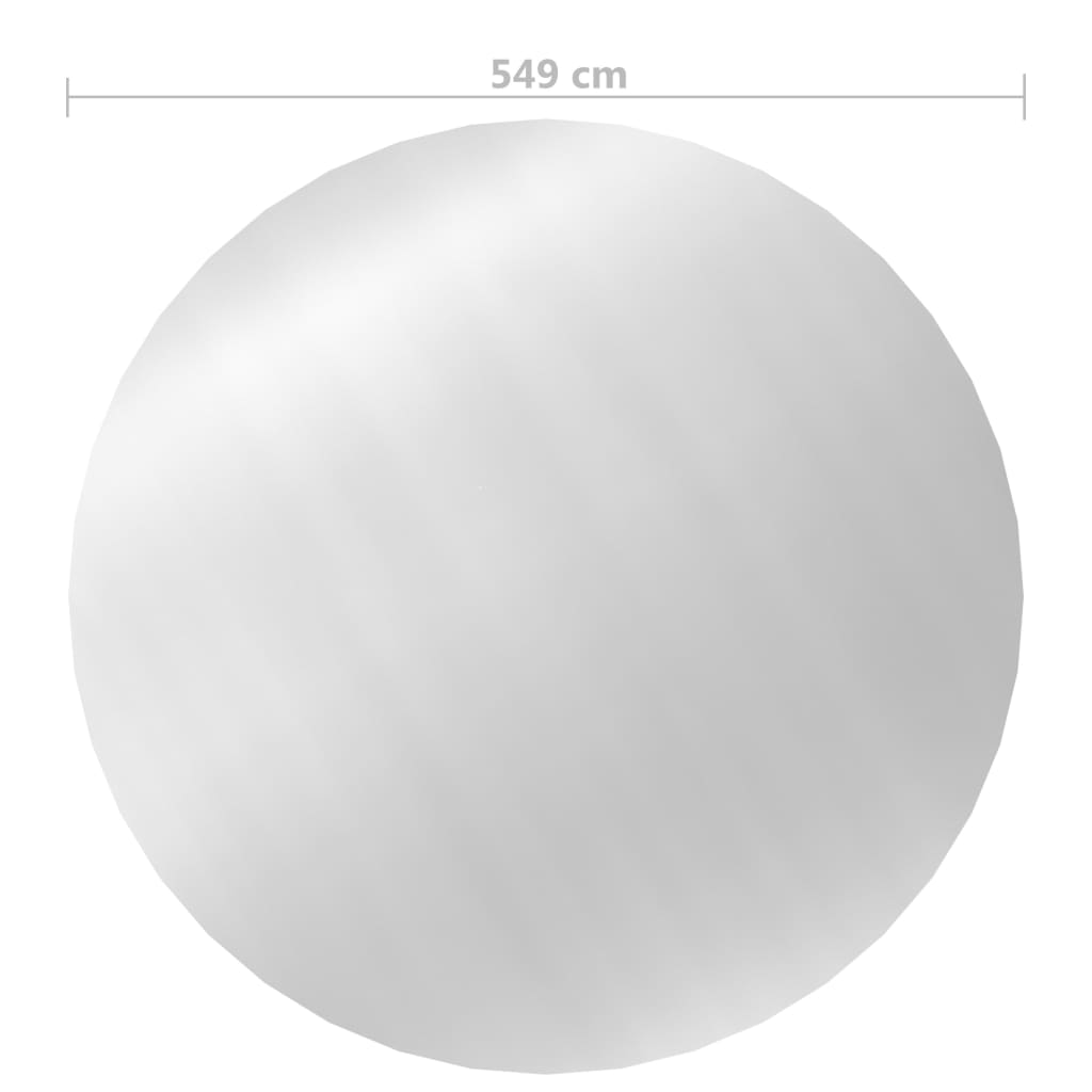 poolovertræk 549 cm PE sølvfarvet