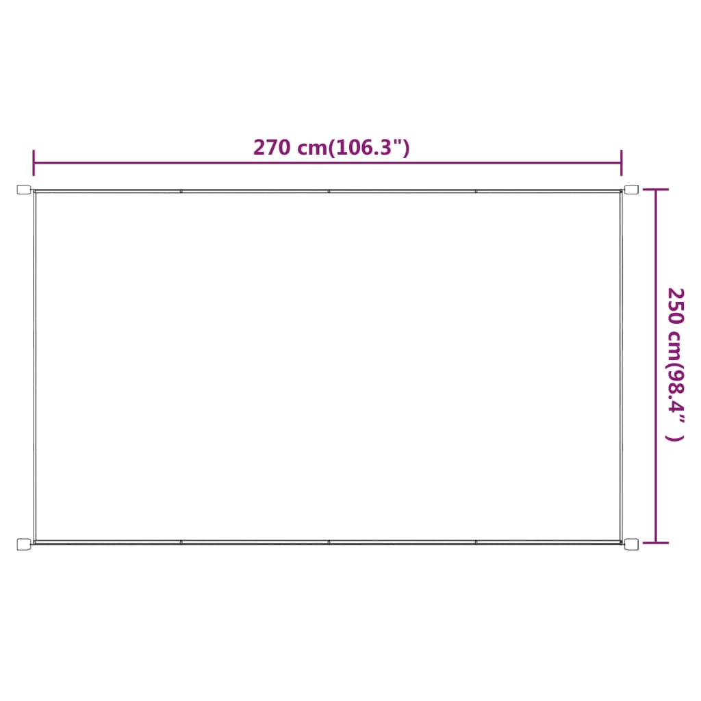 lodret markise 250x270 cm oxfordstof blå