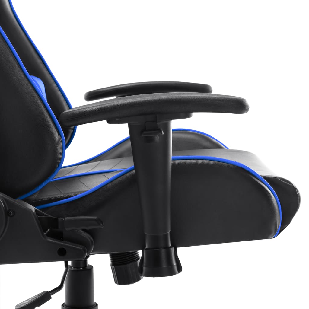 gamingstol kunstlæder sort og blå