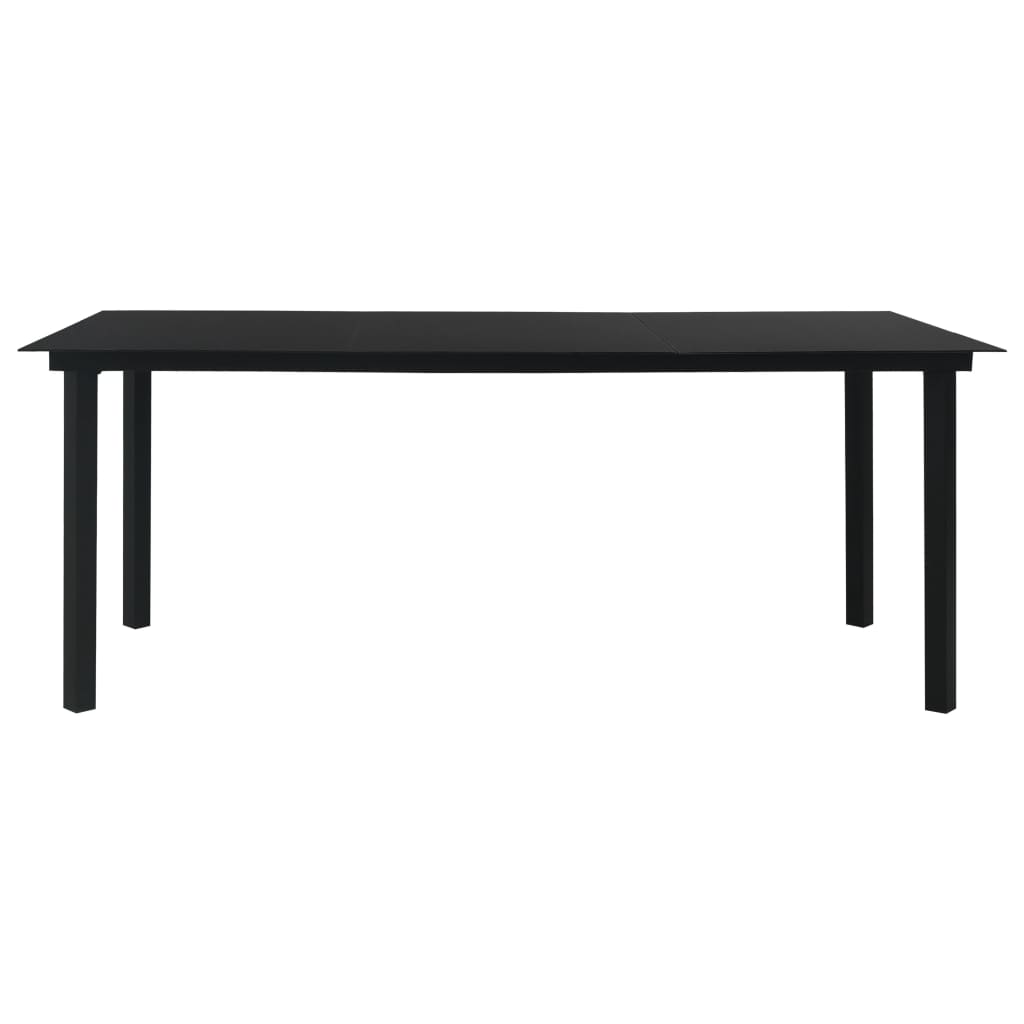 udendørs spisebordssæt 9 dele polyrattan og glas