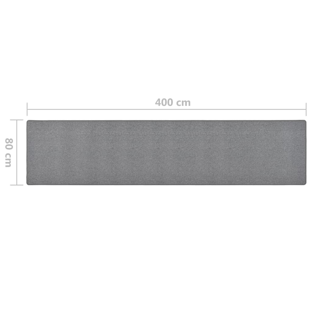 tæppeløber 80x400 cm mørkegrå