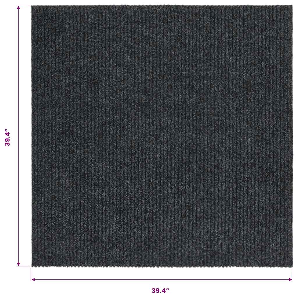 snavsbestandig tæppeløber 100x100 cm antracitgrå