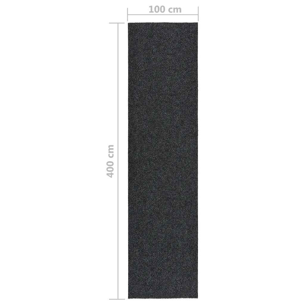 snavsbestandig tæppeløber 100x400 cm antracitgrå