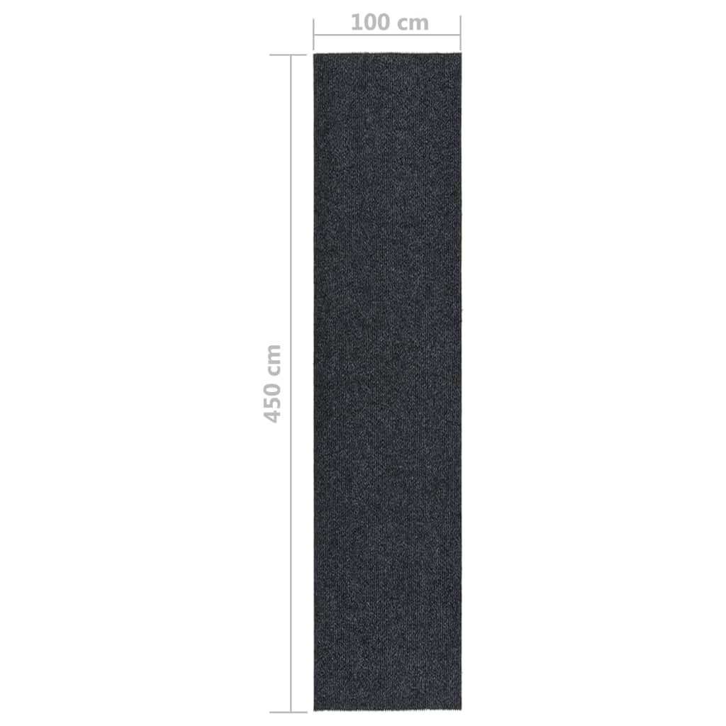 snavsbestandig tæppeløber 100x450 cm antracitgrå