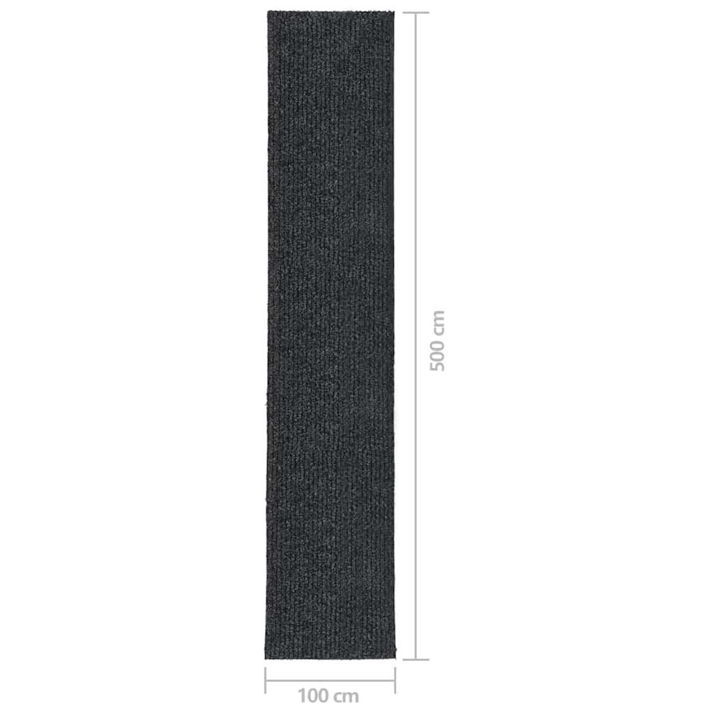 snavsbestandig tæppeløber 100x500 cm antracitgrå
