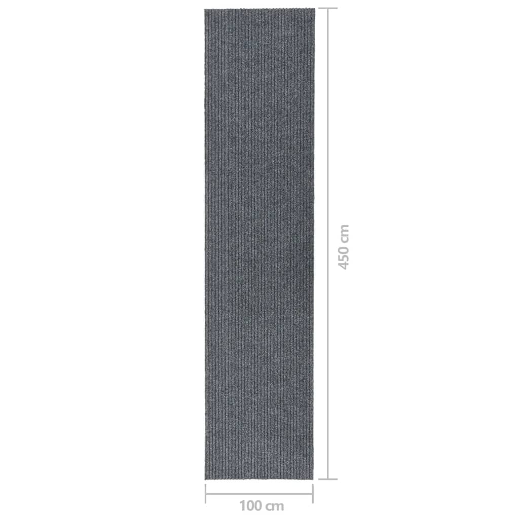 snavsbestandig tæppeløber 100x450 cm grå