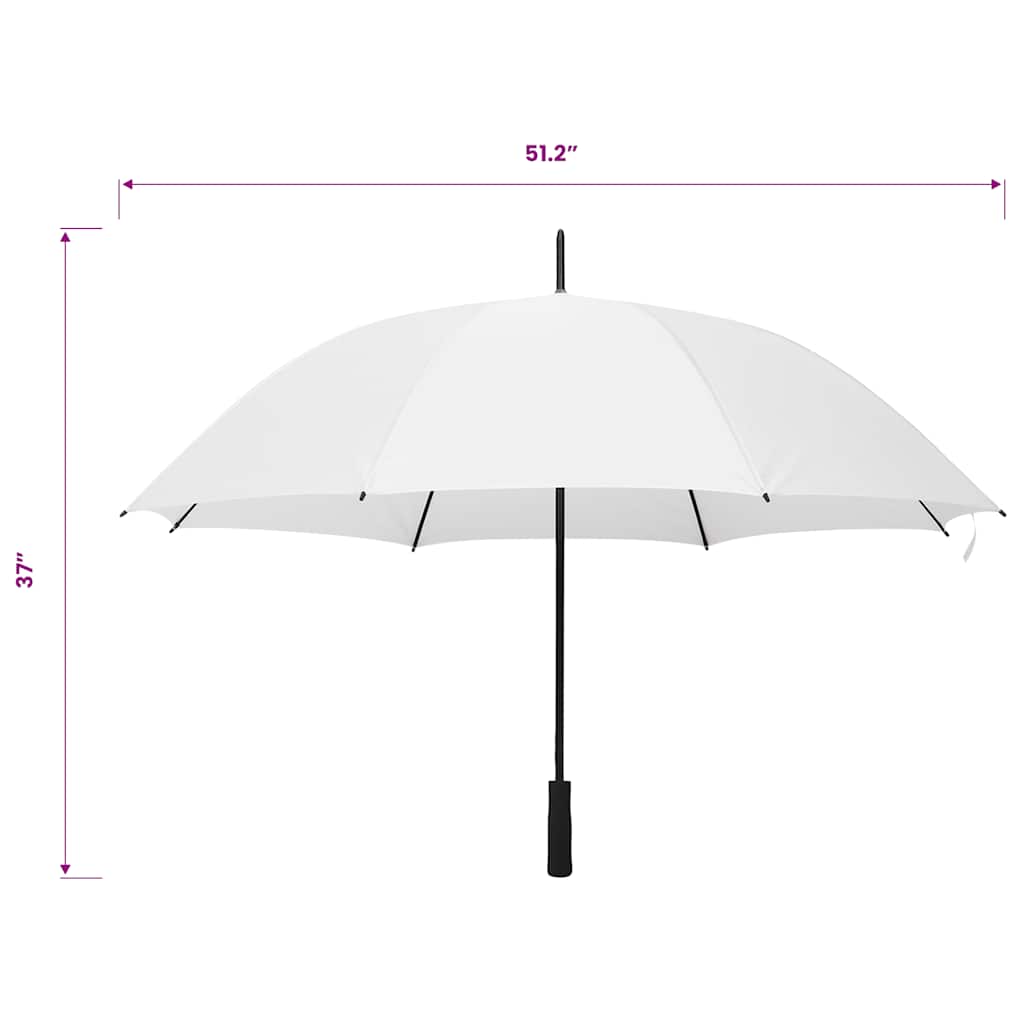 paraply 130 cm hvid
